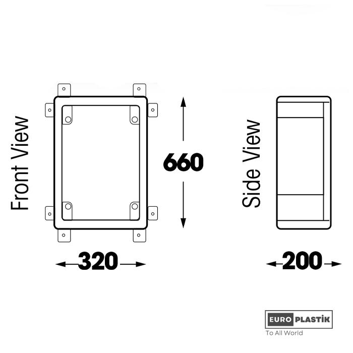 320 x 660 x 200 Glassfiber Board