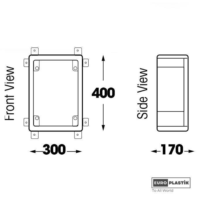 300 x 400 x 170 Glassfiber Board