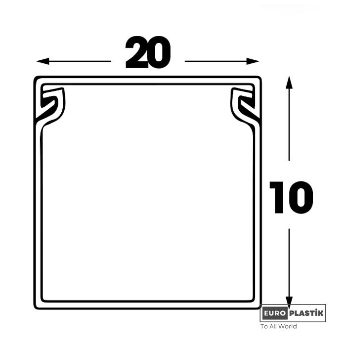 20 x 10 PVC Cable Trunking-Adhesive