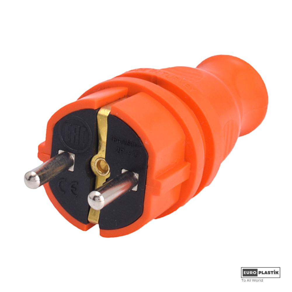 1x16A Monophase Earthed Male Plug