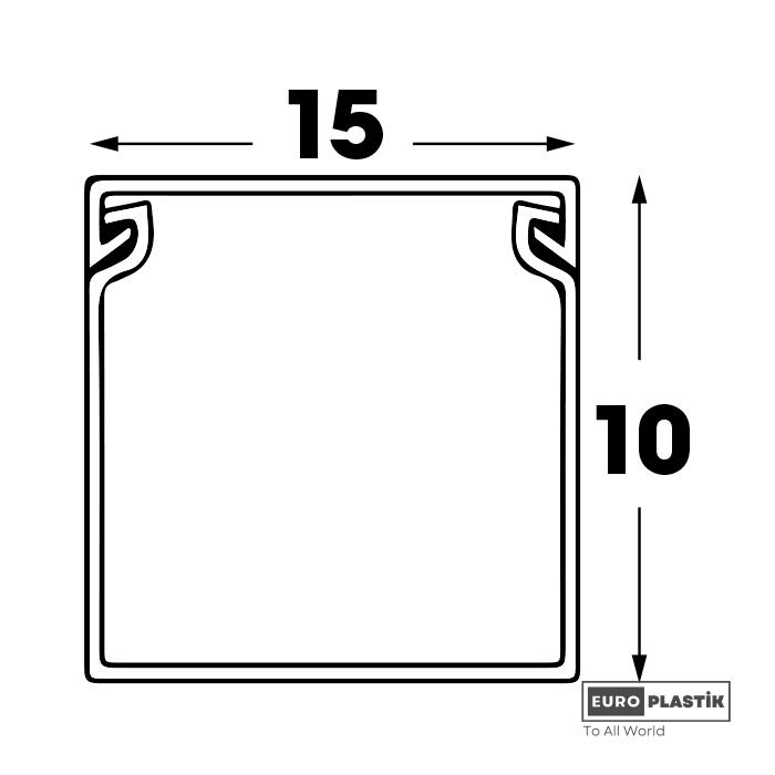 15 x 10 PVC Cable Trunking-Adhesive