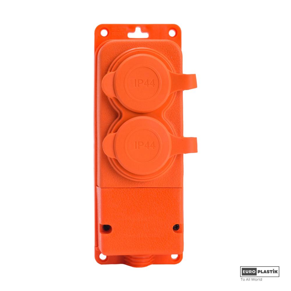 1x16A Monophase Earthed 2 Gangs Socket