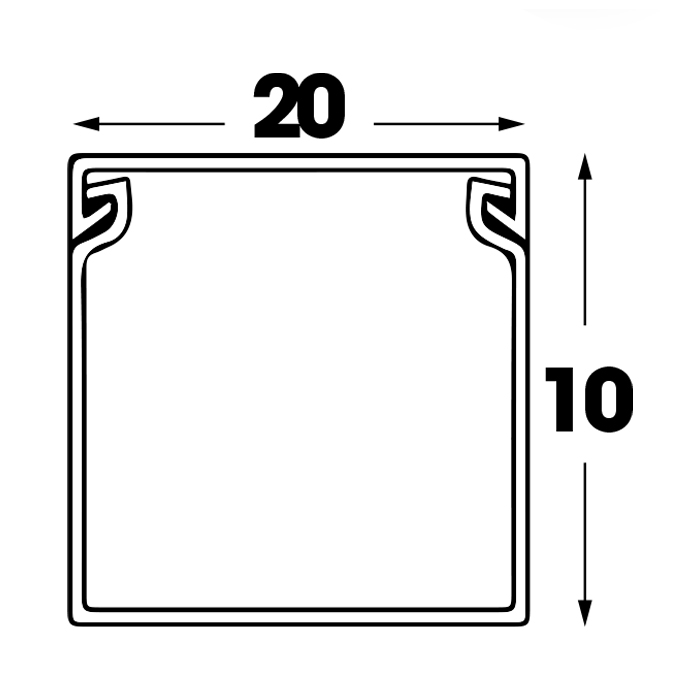 20 x 10 PVC Cable Trunking