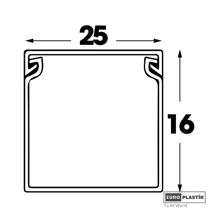 25 x 16 PVC Cable Trunking-Adhesive