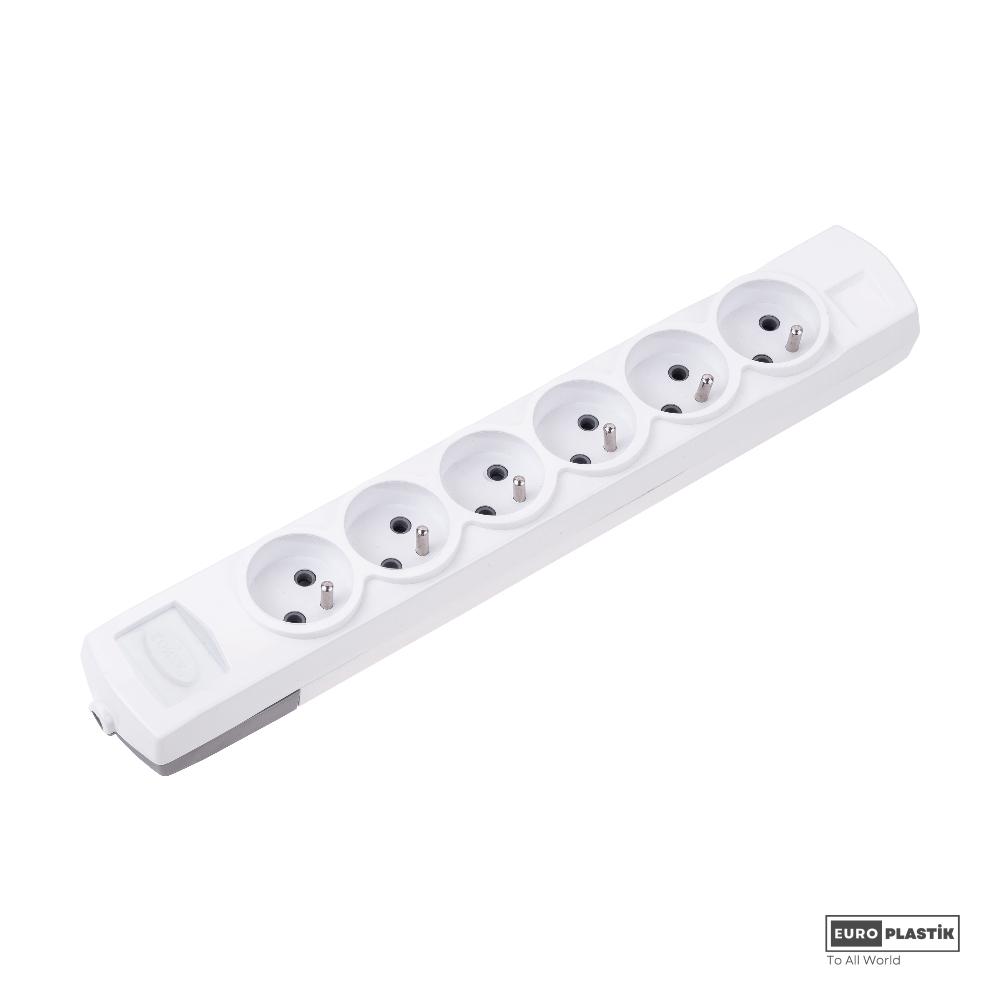 6 Gangs Pin Earthed Group Socket (No-Cable)
