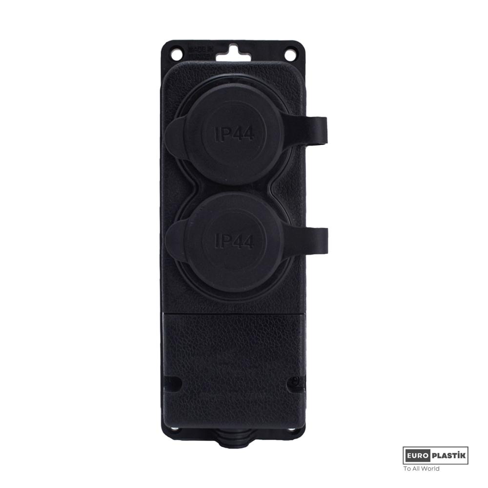 1x16A Monophase Earthed 2 Gangs Socket