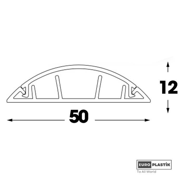50 x 12 Floor Type PVC Cable Trunking
