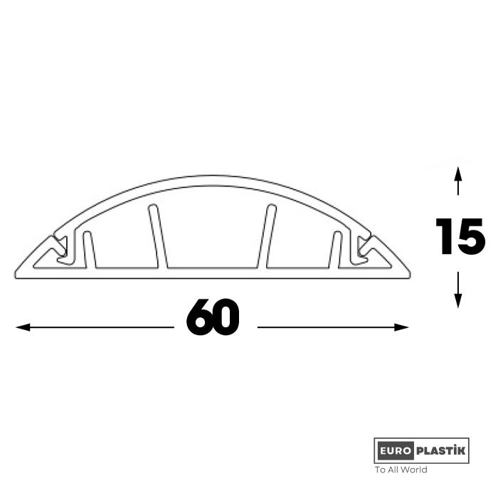 60 x 15 Floor Type PVC Cable Trunking