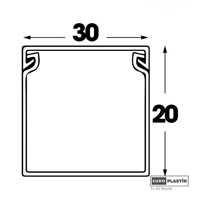 30 x 20 PVC Cable Trunking-Adhesive