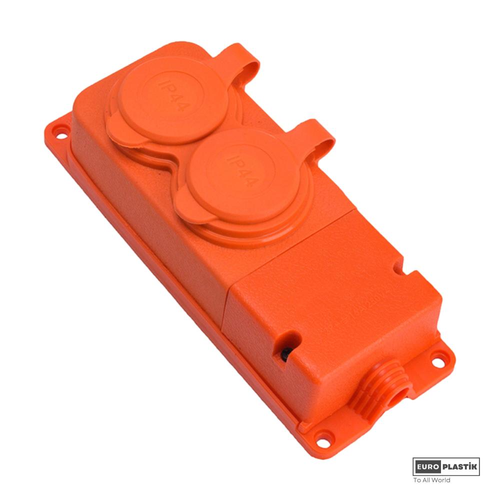 1x16A Monophase Earthed 2 Gangs Socket